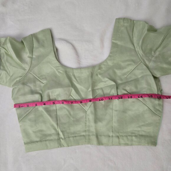 Light Green Organza Saree NEGOTIABLE - Picture 6 of 10